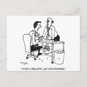 Hypochondriac Cartoon 3104 Postcard