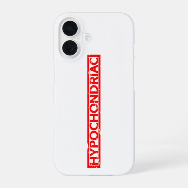 Hypochondriac Stamp iPhone 16 Case (Back)