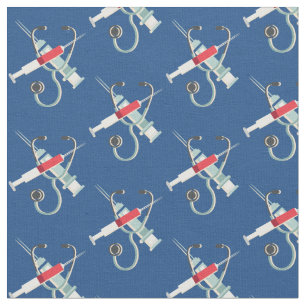 Hypodermic Needle and Stethoscope Fabric