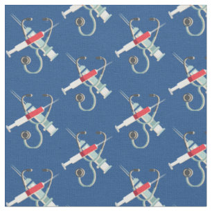 Hypodermic Needle and Stethoscope Fabric