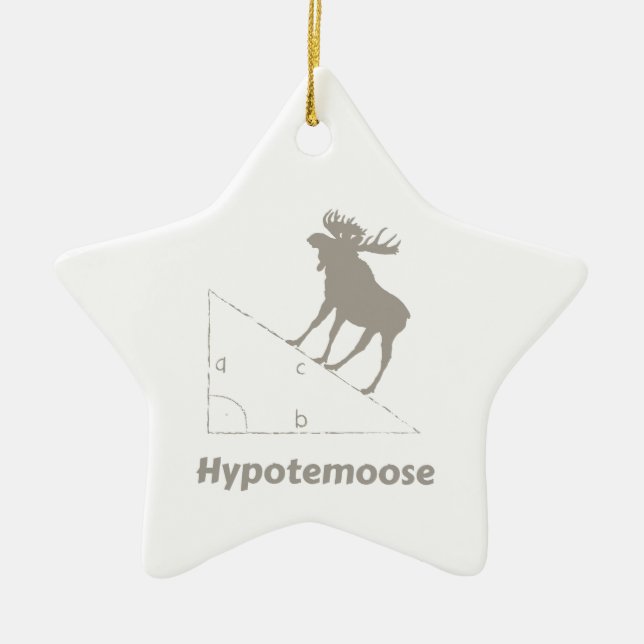 Hypotemoose Math Geek Ceramic Ornament (Front)