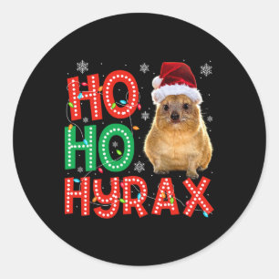 Hyraxmas Christmas Funny Cute Xmas Pajama Hyrax Classic Round Sticker