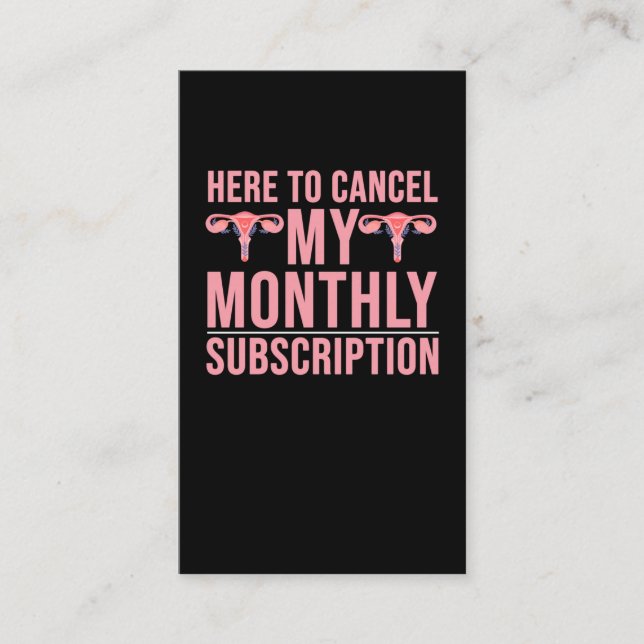 Hysterectomy Awareness Surgery Recovery Business Card (Front)