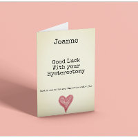 Hysterectomy Funny Customizable Card