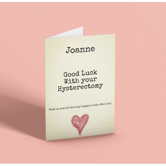 Hysterectomy Funny Customizable Card (Creator Uploaded)