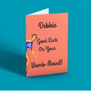 Hysterectomy Good Luck Funny Vintage Card