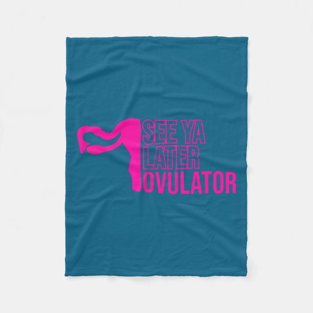 Hysterectomy Humor Funny Feminist Surgery Recovery Fleece Blanket (Front)