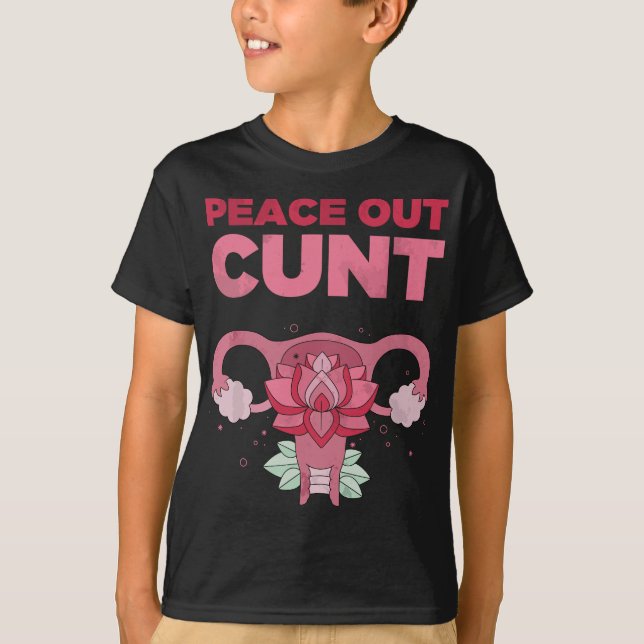 Hysterectomy Recovery Products - Peace Out Uterus T-Shirt (Front)