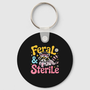 Hysterectomy recovery racoon feral and sterile  key ring