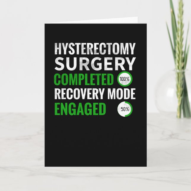 Hysterectomy Recovery | Uterus Removal Surgery Card (Front)