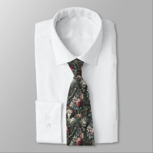 Hysteria Hides in the Blooms – Gothic Victorian Tie