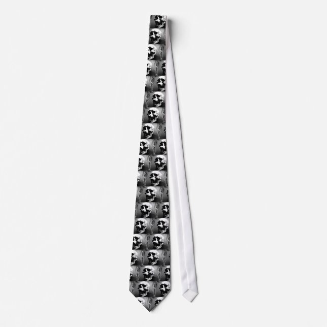 Hysteriskull Laughing Human Skull Tie (Front)