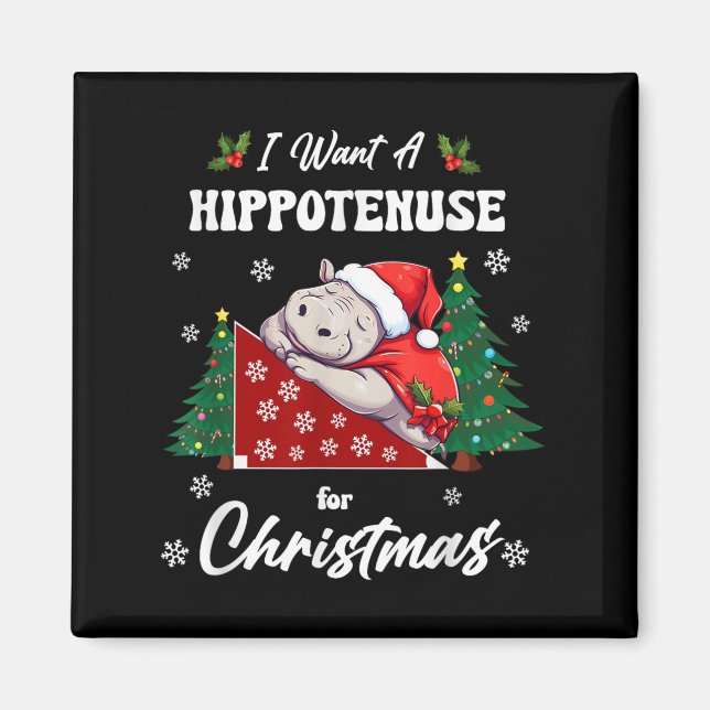 Hytenuse Christmas Math Teacher Kids I Want Hiptam Magnet (Front)