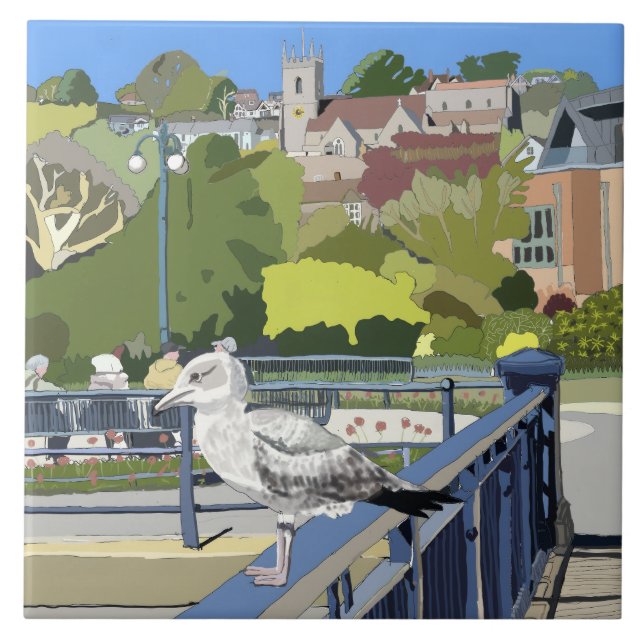 Hythe Kent England Ceramic Tile (Front)