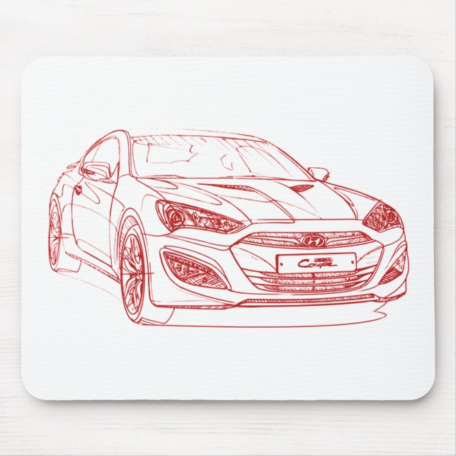 Hyu Genesis Coupe 2013 Mouse Pad (Front)