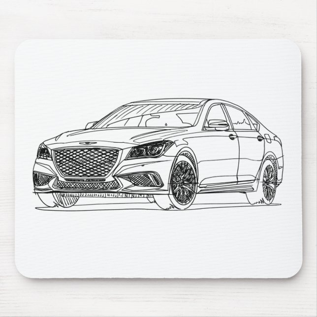 Hyu Genesis G80 2018 Mouse Pad (Front)