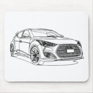 Hyu Veloster Turbo 2013 Mouse Pad