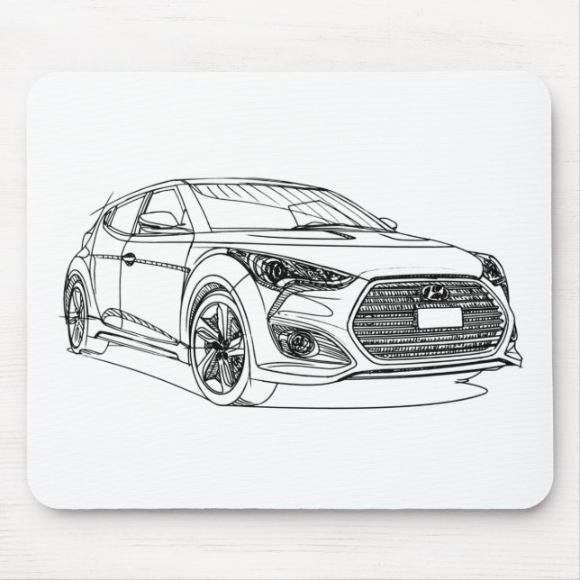 Hyu Veloster Turbo 2013 Mouse Pad (Front)
