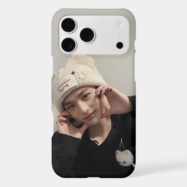 Hyunjin's Loverboy Bear Hug Phone Case (Back)