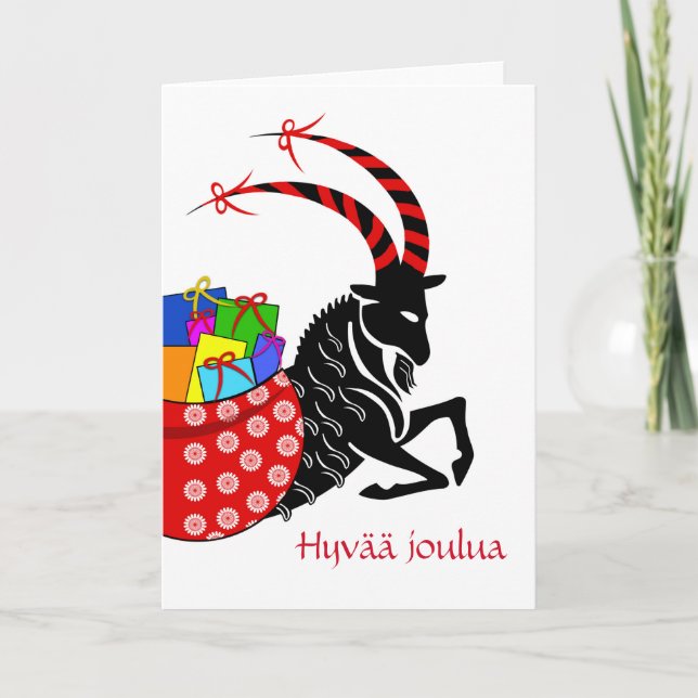 Hyvää joulua, Christmas in Finnish, Joulupukki Card (Front)