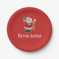 Hyvaa Joulua Finnish Christmas Santa (RED)