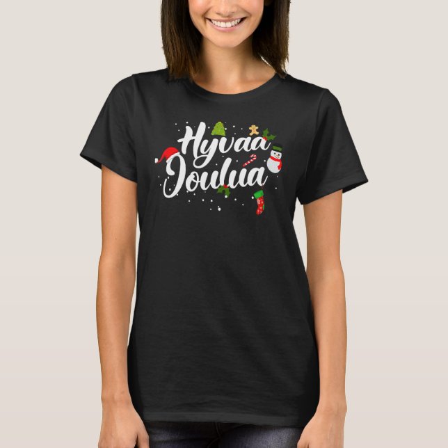 Hyvaa Joulua Finnish Christmas T-Shirt (Front)