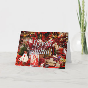Hyvää joulua! Merry Christmas in Finnish wf Holiday Card