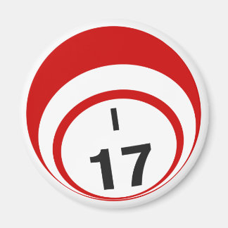 I17 bingo ball fridge magnet
