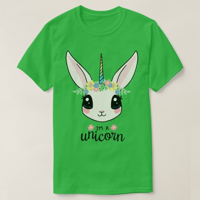 I39m A Unicorncute bunny unicorn T-Shirt (Design Front)
