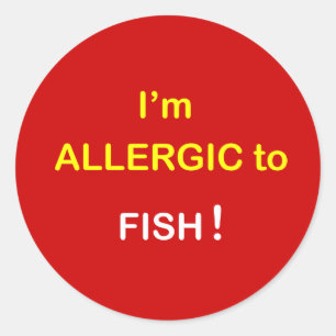 i8 - I'm Allergic - FISH. Classic Round Sticker