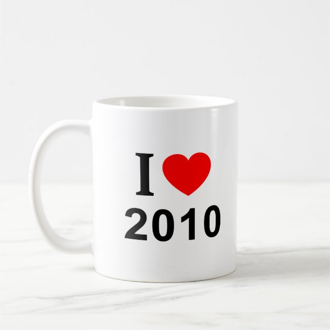 I ❤️ 2010 I LOVE 2010 I HEART 2010 Mug (Left)