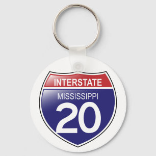 I-20 Mississippi Keychain