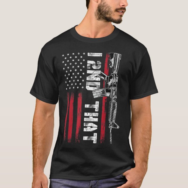I 2nd That Second Amendment Pro Gun American Flag  T-Shirt (Front)