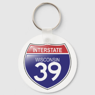 I-39 Wisconsin Keychain