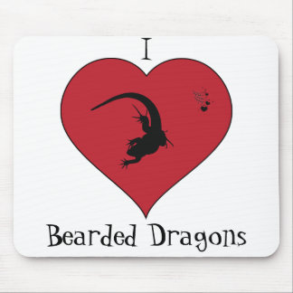 I <3 Bearded Dragons Mouse Pad