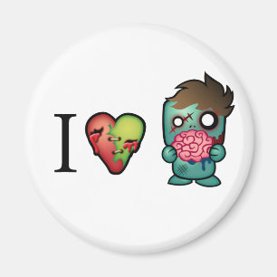 I <3 Brains- Zombies Are Everywhere! Magnet
