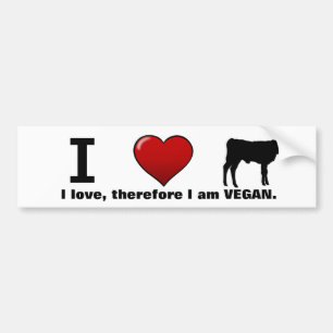 I <3 calves (Animal Rights design by Marlaina) Bumper Sticker