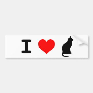 I <3 cat Bumper Sticker