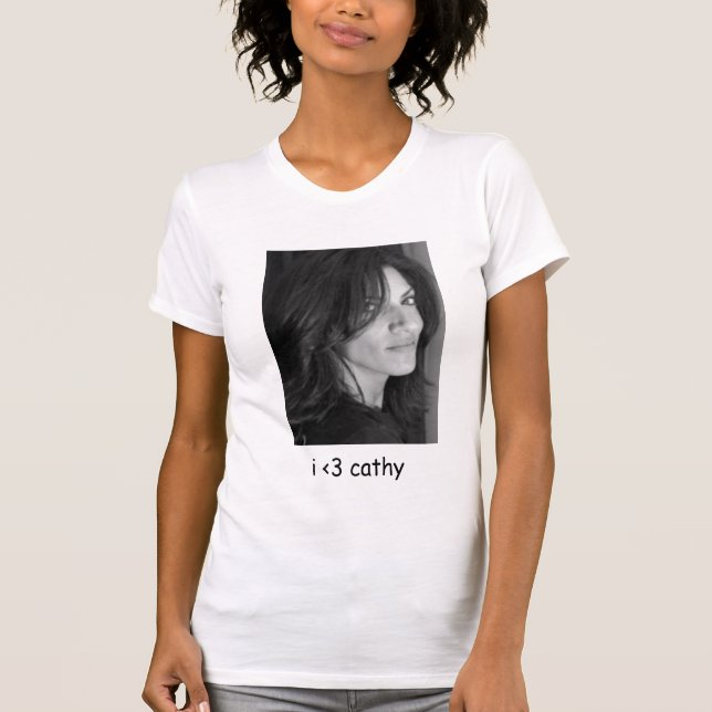 "i < 3 cathy" t-shirt - Customised (Front)