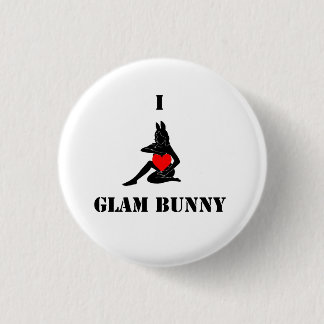 I <3 Glam Bunny Small Button