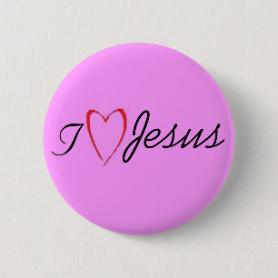 I <3 Jesus 6 Cm Round Badge