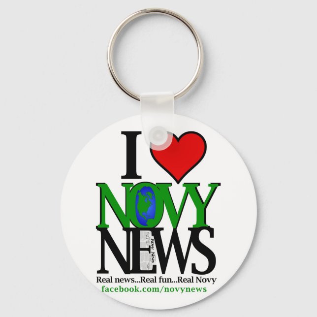 I <3 Novy News Key Ring (Front)