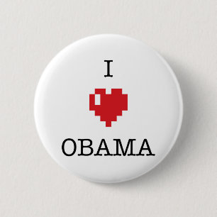 I <3 Obama button badges