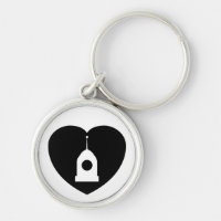 I <3 Servos! keychain in black