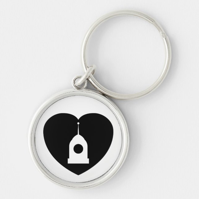 I <3 Servos! keychain in black (Front)