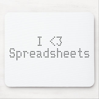 I <3 Spreadsheets Mouse Pad