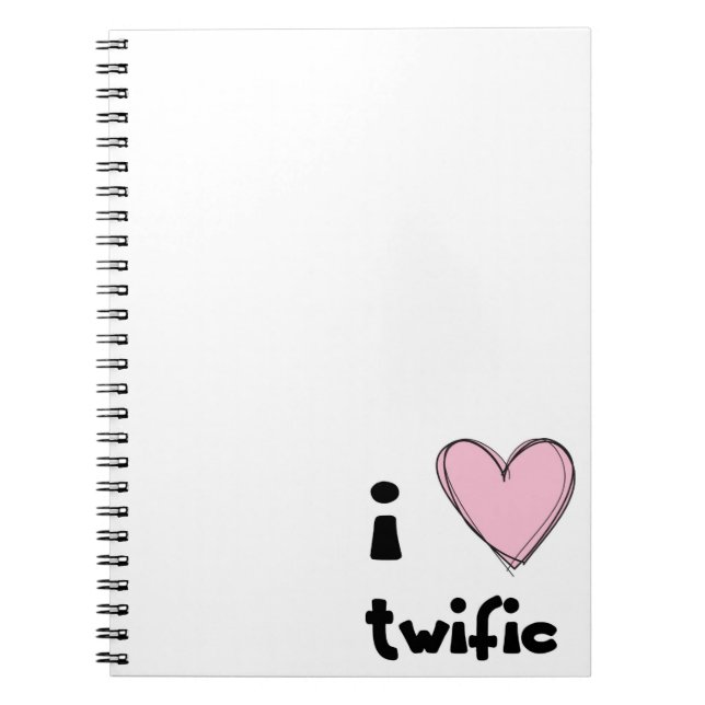 I <3 twific pink NOTEBOOK (Front)