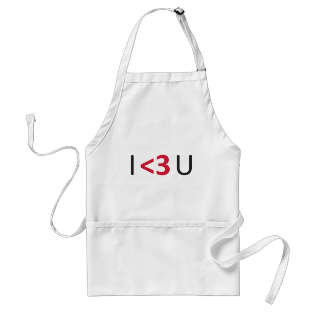 i <3 u standard apron (Front)