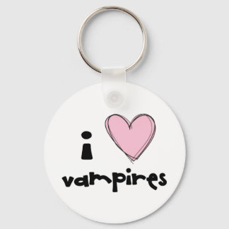 I <3 Vampires - pink keychain