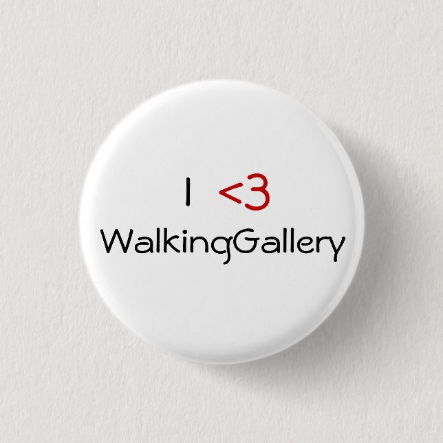 I <3 WalkingGallery 3 Cm Round Badge (Front)